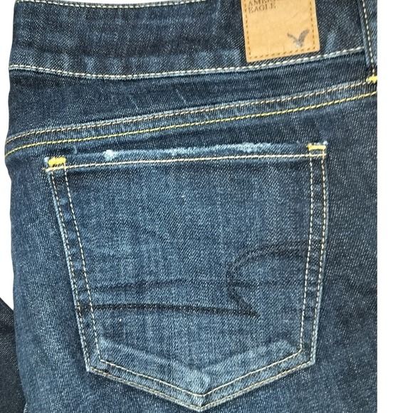 American Eagle Outfitters Straight Dark Wash Mid Rise Women's 14 Bootcut Denim - Picture 3 of 9
